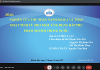 HỘI THẢO VẬT LIỆU TIÊN TIẾN VÀ ỨNG DỤNG XỬ LÝ MÔI TRƯỜNG 