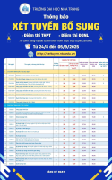 Thông tin xét tuyển bổ sung 2025